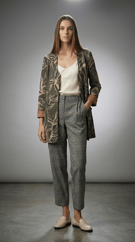 Sacou statement cu imprimeu organic - OK Lux. All rights reserved. - Jackets - 