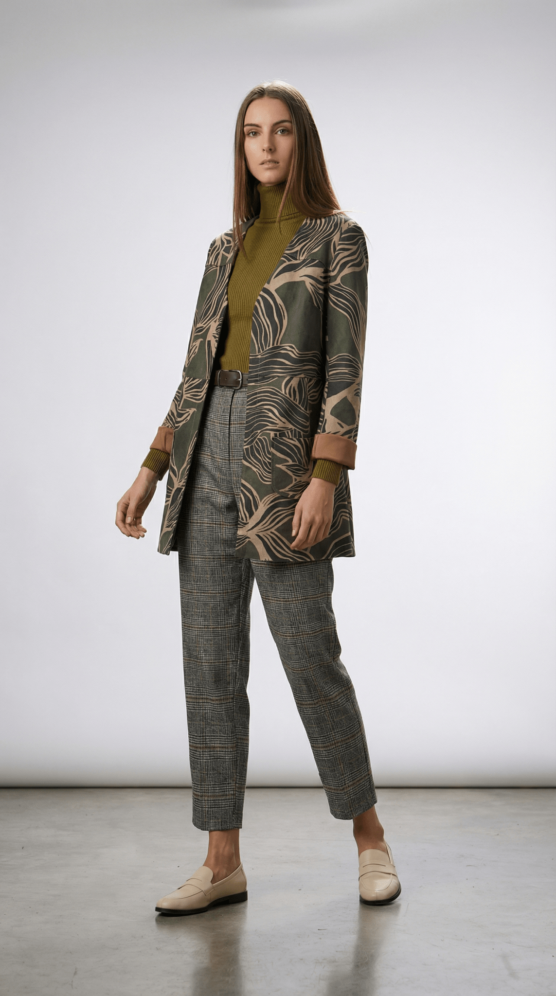 Sacou statement cu imprimeu organic - OK Lux. All rights reserved. - Jackets - 