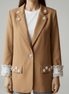Sacou Statement „Inner Glow” – Camel cu Detalii Pearl - OK Lux. All rights reserved. - 