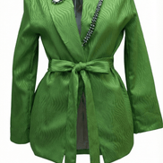 Sacou verde cambrat cu broșă decorativă și detalii aplicate - OK Lux. All rights reserved. - Tuxedos - 