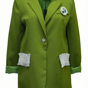 Sacou verde structurat cu broșă statement și aplicații decorative - OK Lux. All rights reserved. - Tuxedos - 